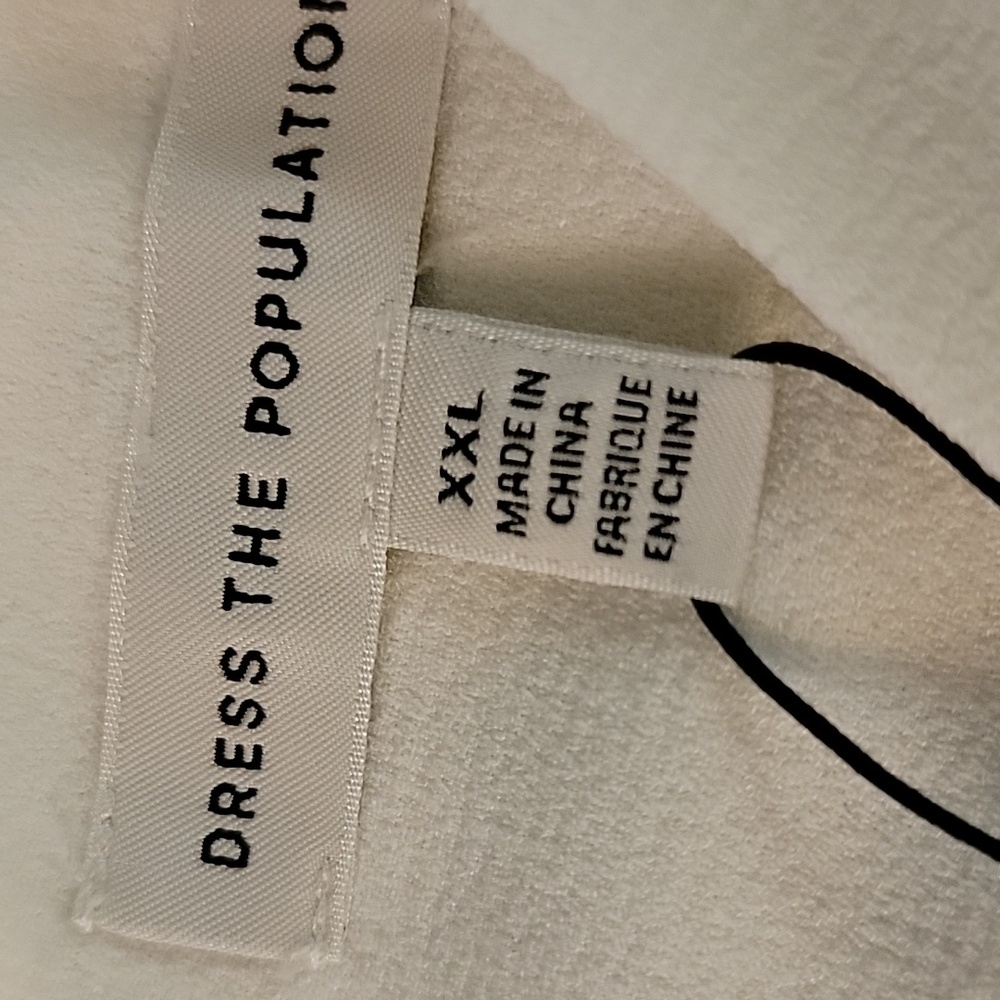 Dress the Population Alicia Lace Hem Midi Dress XXL - Picture 4 of 5